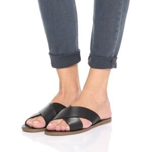 Madewell Raven Boardwalk slide sandal